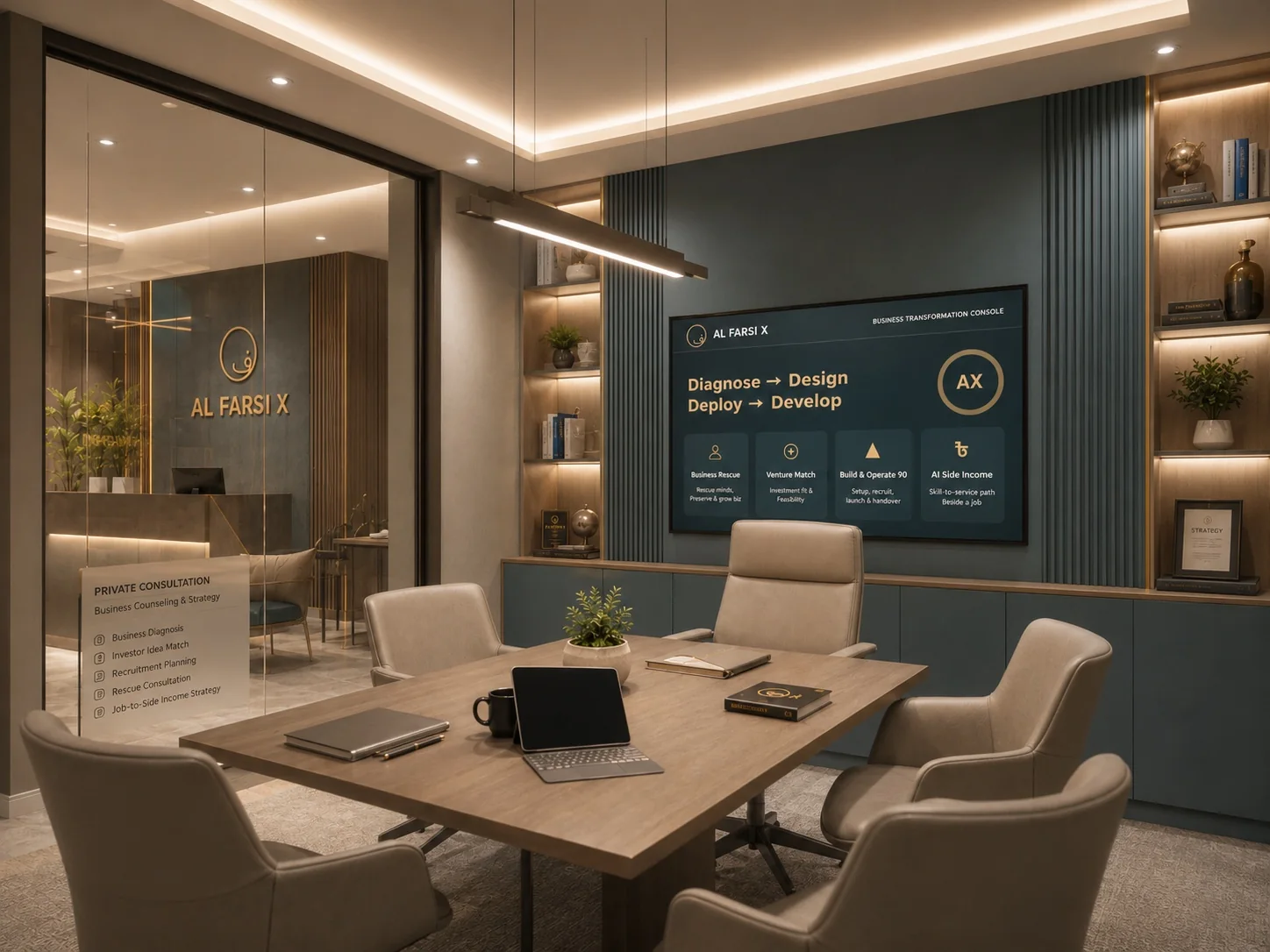 AL FARSI X owner strategy and enablement room